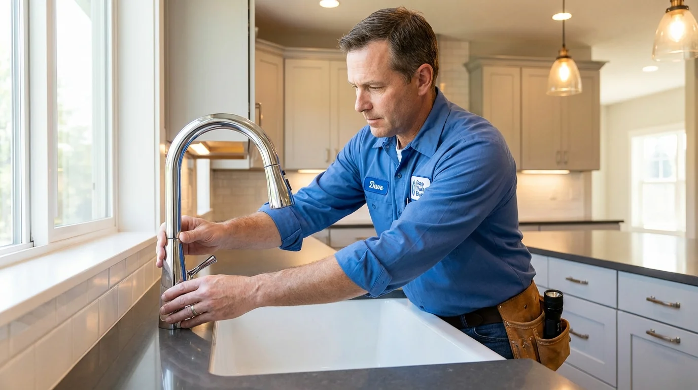 Kitchen faucet installation by Johns Plumbing LLC in North Richland Hills