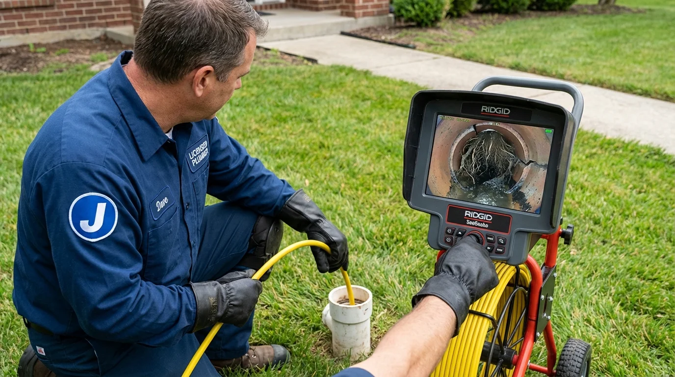 Sewer camera inspection being performed by Johns Plumbing LLC in North Richland Hills